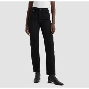 Levi's Women's High-Rise Wedgie Straight Cropped Jeans - Soft Black 29 X 28